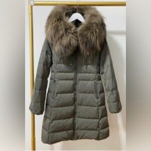 VOV down padding w real raccoon fur hood jacket